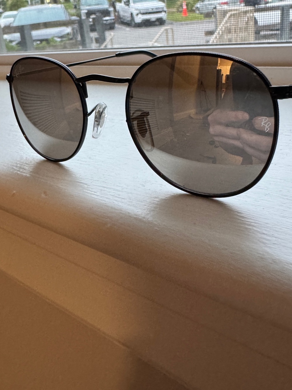 Ray-Ban RB3447 Round Metal Sunglasses Matte Gunmetal 50mm